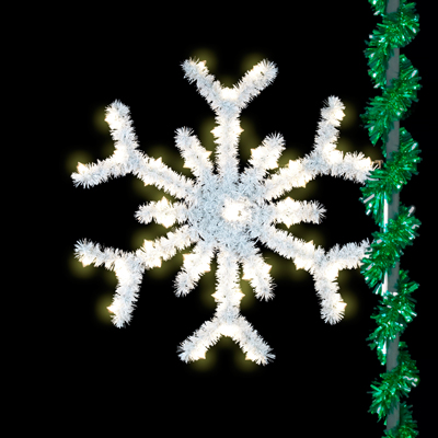 Pole Decoration - Snowflake Cluster —